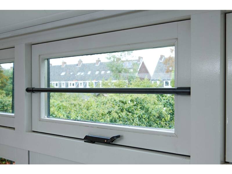 SecuBar Barrierestang Twist Zwart 990 mm, in het kozijn