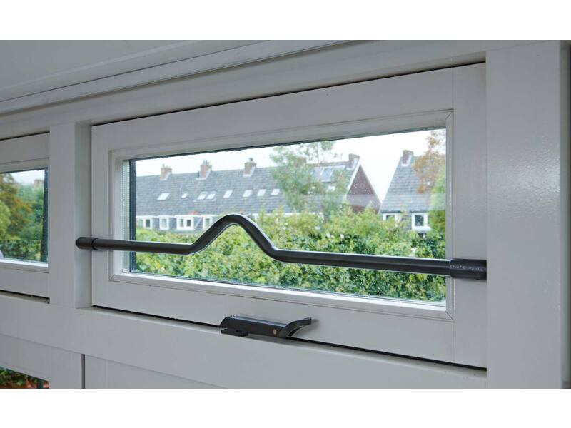 SecuBar Barrierestang Twist Combi Zwart, in het kozijn