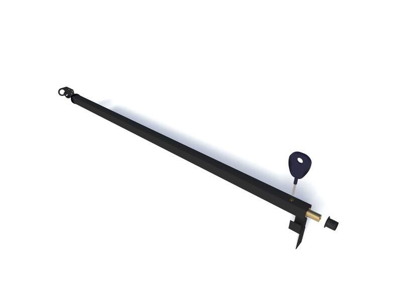 SecuBar Positioneer Houder Zwart tbv Basic Schuifpuibeveiliging