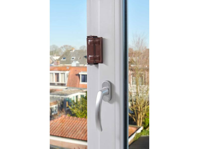 SecuMax Draaikiepraam grendel XL 842 Bruin
