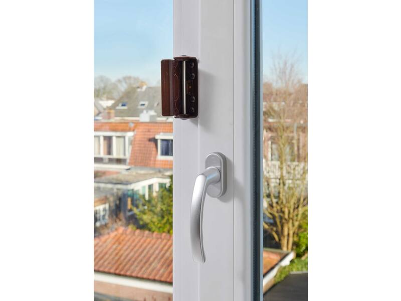SecuMax Draaikiepraam grendel XL 842 Bruin