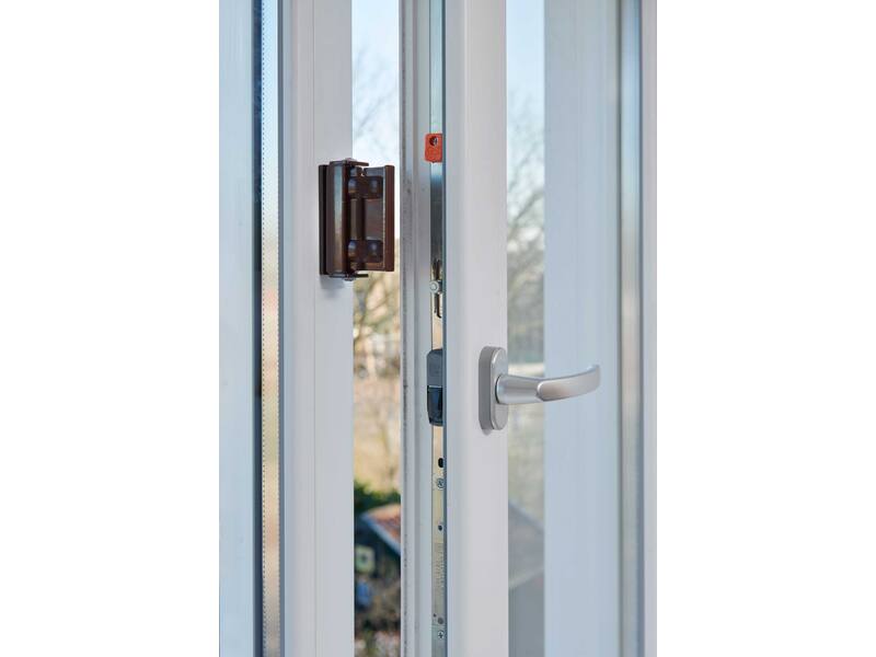 SecuMax Draaikiepraam grendel XL 842 Bruin