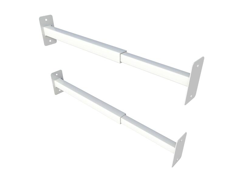 SecuBar Barrierestang Duo Wit 310-550 mm, in het kozijn