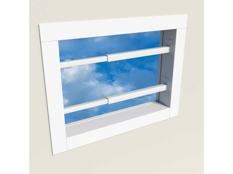 SecuBar Barrierestang Duo Wit 310-550 mm, in het kozijn