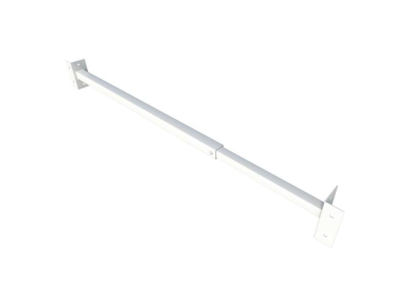 SecuBar Barrierestang Singel Wit 600-1100 mm, in het kozijn
