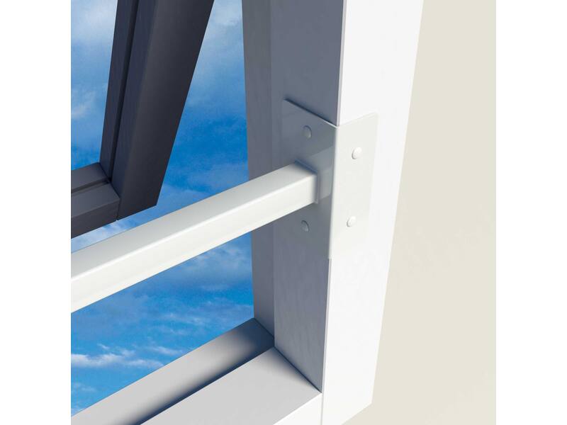 SecuBar Barrierestang Singel Wit 600-1100 mm, in het kozijn
