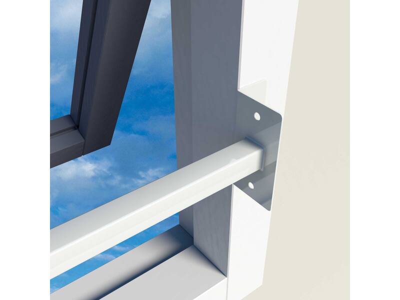 SecuBar Barrierestang Singel Wit 1000-1800 mm, in het kozijn