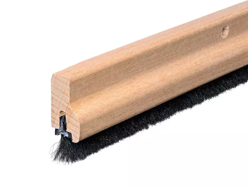Tochtstrip Hout beuken opbouw HDS B 100cm zachte velours borstel