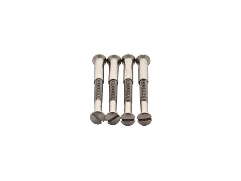 Intersteel 4 Patentboutjes m4x38 mm met hulsjes m4 staal vernikkeld
