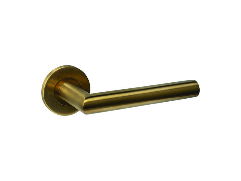 Intersteel Deurkruk Q 01 op rozet verdekt rond 52x6mm PVD messing mat