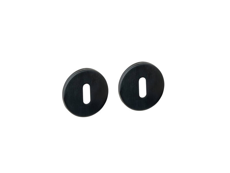 Sleutelrozetten verdekt rond 52x6mm PVD zwart