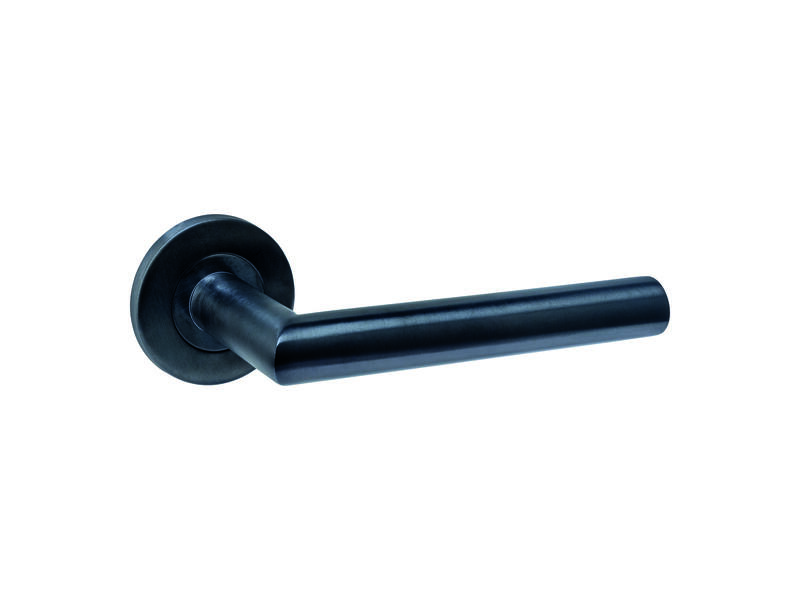 Intersteel Deurkruk Q 01 op rozet verdekt rond 52x6mm PVD zwart