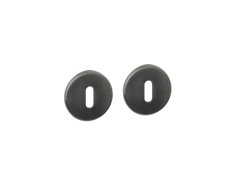 Sleutelrozetten verdekt rond 52x6mm PVD antraciet