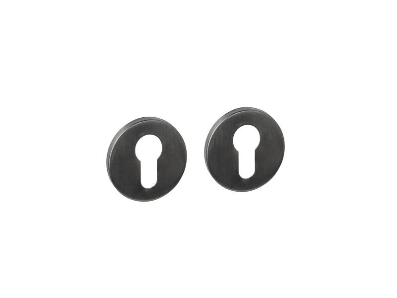 Profielcilinderrozet verdekt rond 52x6mm PVD antraciet