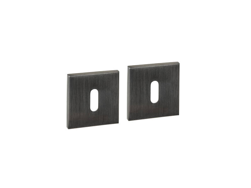 Sleutelrozetten verdekt 53x53x6mm PVD antraciet