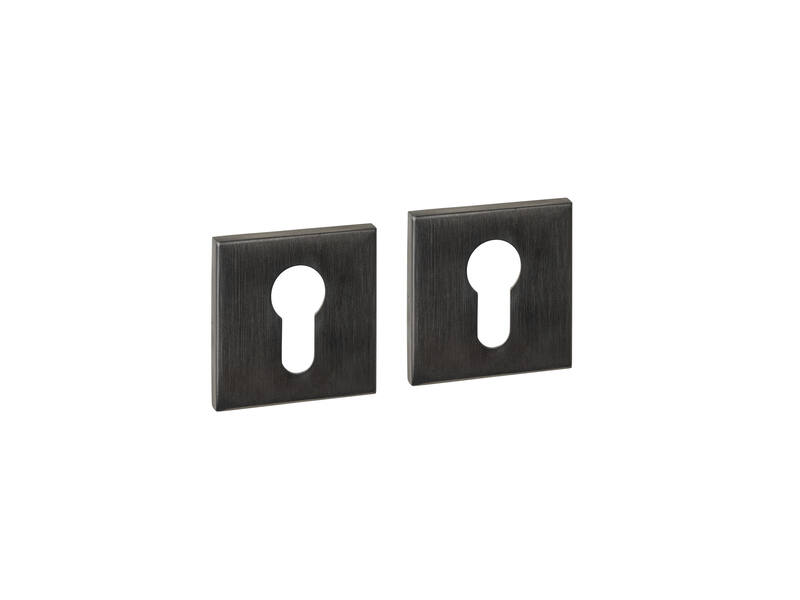 Profielcilinderrozet verdekt 53x53x6mm PVD antraciet