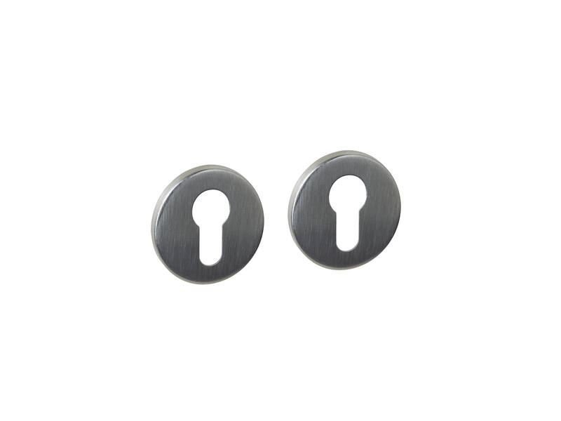 Profielcilinderrozetten verdekt rond 52x6mm RVS