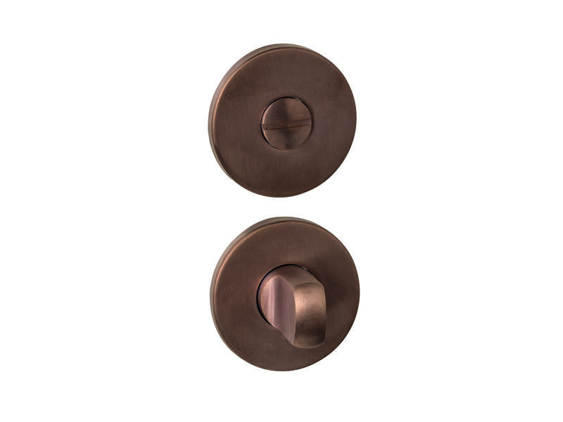 Intersteel WC-sluiting verdekt rond 52x6mm met stift 6-8mm PVD brons