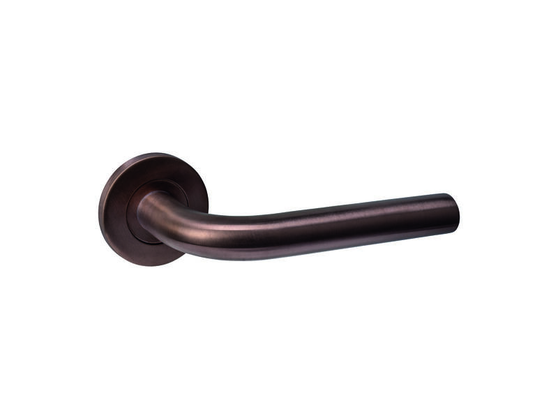 Intersteel Deurkruk Q 02 op rozet verdekt rond 52x6mm PVD brons