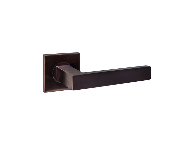 Intersteel Deurkruk Q 05 op rozet verdekt 53x53x6mm PVD brons