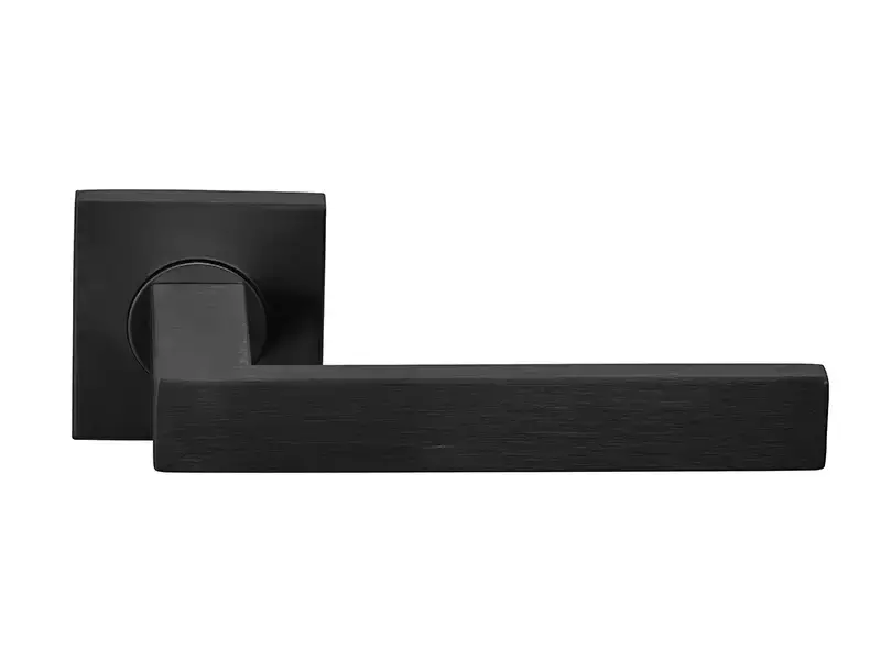 Deurkruk Gunmetal PVD Formani Basics BSQ2-G geveerde op Rozet