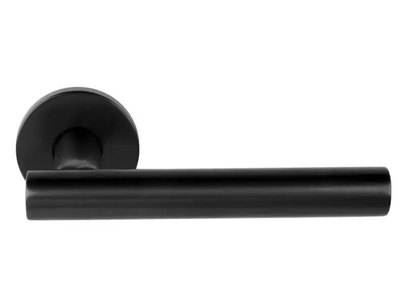 Deurkruk Gunmetal PVD Formani Basics LB7-19 geveerde op Rozet