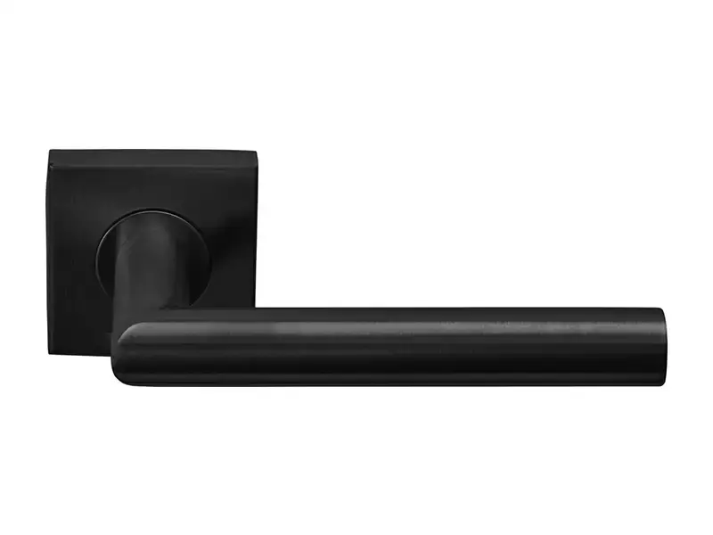 Deurkruk Gunmetal PVD Formani Basics LB2-19BSQ53 geveerde op Rozet