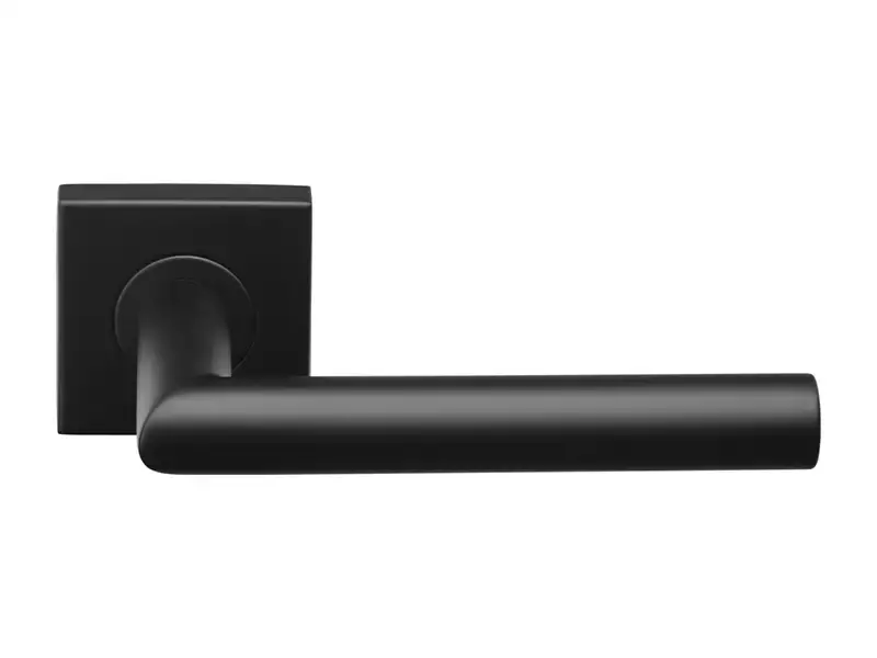 Deurkruk Zwart Formani Basics LB2-19BSQ53 geveerde op Rozet