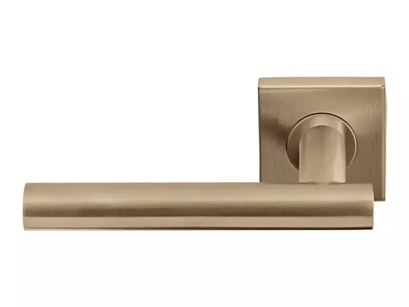 Gatdeel links PVD licht brons Basics LB2-19BSQ53 geveerd op rozet