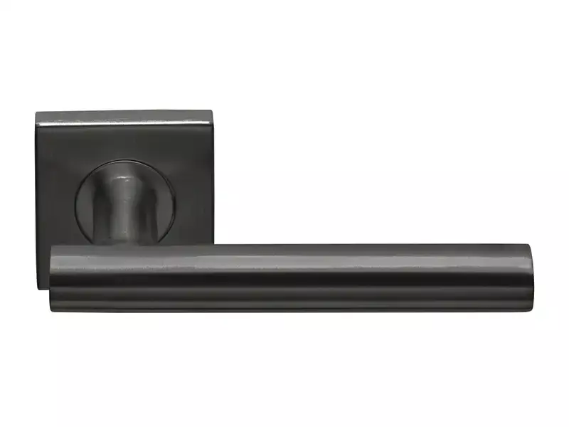 Deurkruk Gunmetal PVD Formani Basics LB2-19BSQ53 geveerde op Rozet