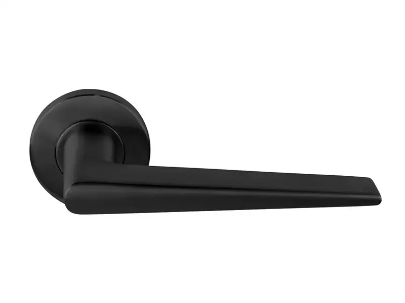 Deurkruk Gunmetal PVD Formani Basics LB21H geveerde op Rozet