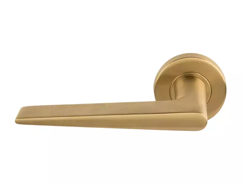 Gatdeel links Mat goud PVD Formani Basics LB21H geveerde op Rozet