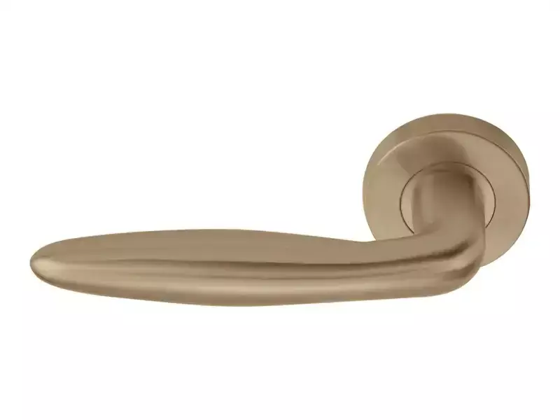 Gatdeel links PVD licht brons Basics LB18H geveerd op rozet