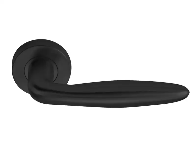 Gatdeel rechts Gunmetal PVD Formani Basics LB18H geveerde op Rozet