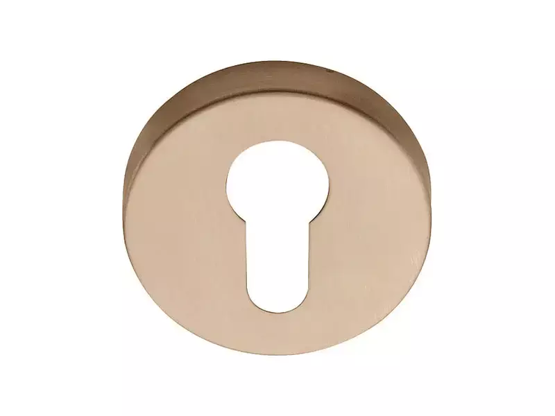 Profielcilinderrozet licht brons PVD rond 52 mm – Formani Basics LBY50