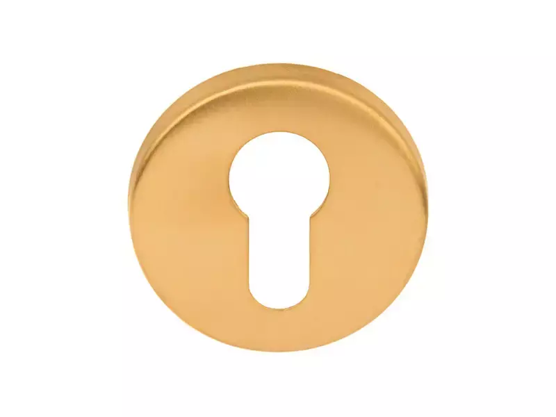 Profielcilinderrozet mat Goud PVD rond 52 mm – Formani Basics LBY50