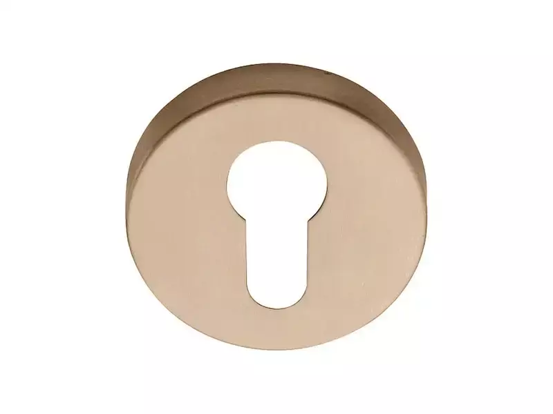Profielcilinderrozet PVD licht brons Basics LBY50D rond 52mm