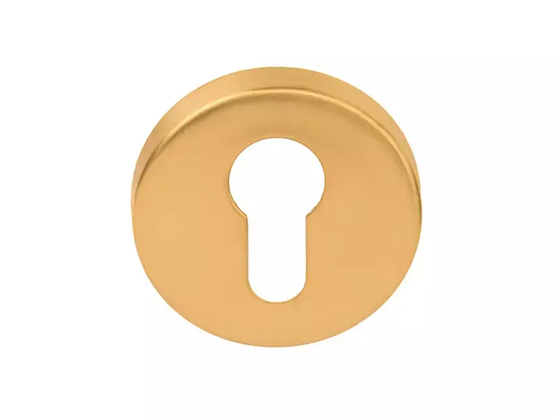 Profielcilinderrozet mat goud PVD rond