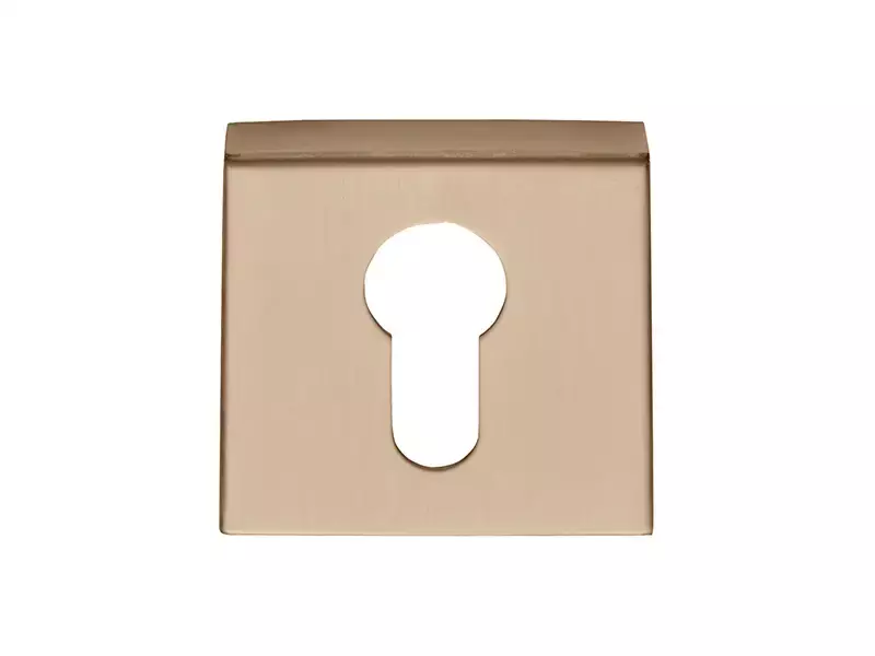 Profielcilinderrozet licht brons PVD vierkant 53 mm – Formani Basics BSQY53