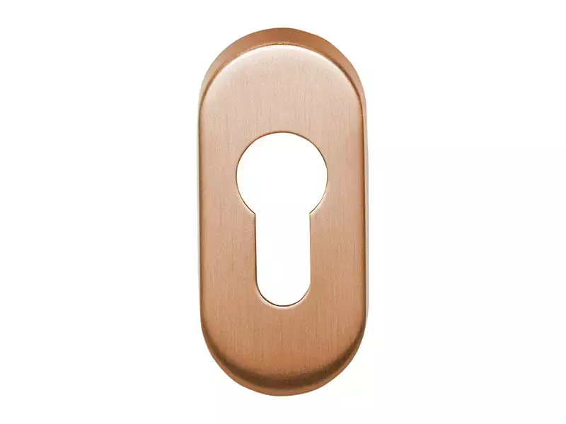 Profielcilinderrozet licht brons PVD ovaal – Formani Basics LBY32