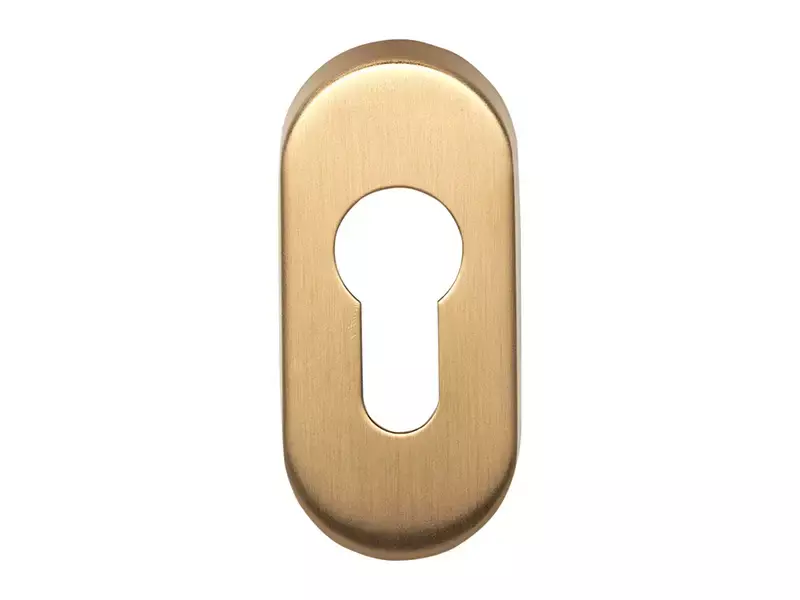 Profielcilinderrozet mat Goud PVD ovaal – Formani Basics LBY32
