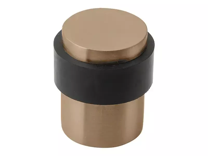 Deurstop licht brons PVD Vloermontage rond 30 mm – Formani Basics LB10D