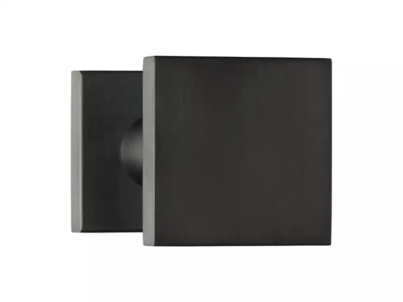 Voordeurknop Gunmetal PVD Vierkant 60 mm Vast op Rozet – BSQ60V