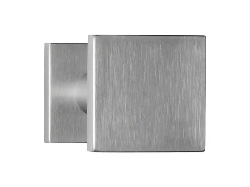Voordeurknop RVS Vierkant 60 mm Vast op Rozet – BSQ60V