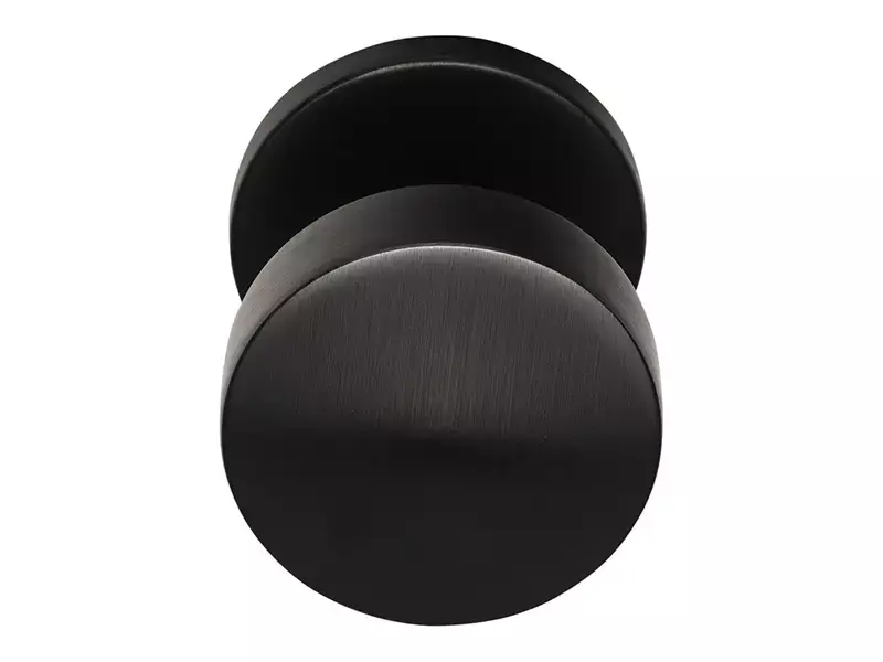 Voordeurknop Gunmetal PVD Rond 50 mm Vast op Rozet – LB503V