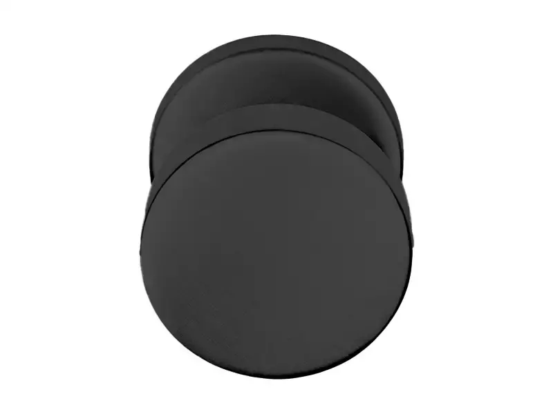 Voordeurknop Zwart Rond 50 mm Vast op Rozet – LB503V