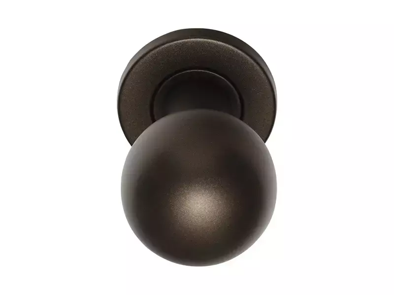 Voordeurknop Brons Rond 50 mm Vast op Rozet – LB501