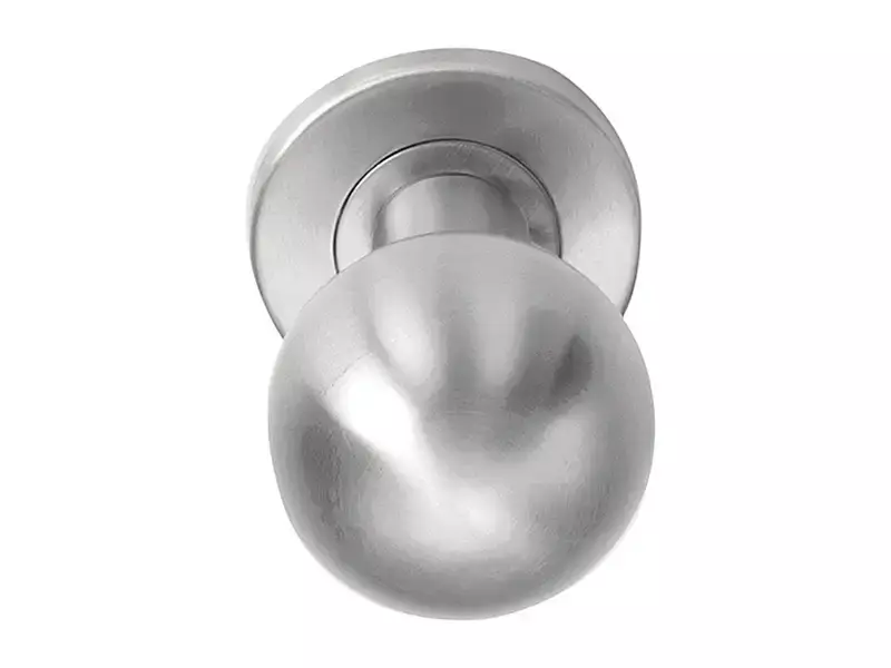 Voordeurknop RVS Rond 50 mm Draaibaar op Rozet – LB501D