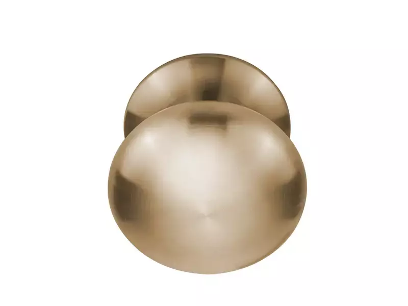 Voordeurknop licht brons PVD Rond 65 mm Vast op Rozet – LB65V