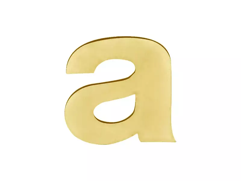 Huisletter A mat Goud PVD 77 mm – Formani Basics LBHN100-A